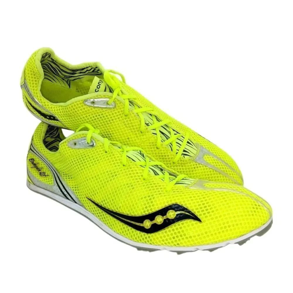 Saucony Endorphin DL2 Men's Pre-owned Neon Yellow Track Shoes - sz. 11 1/2
